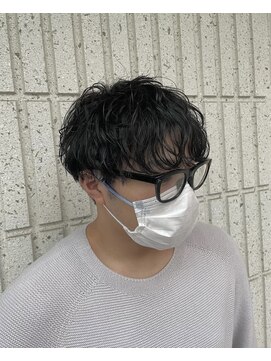 フレイムス ヘアアンドリラックス 大宮東口店(Frames) アッシュブラック×波巻きパーマ