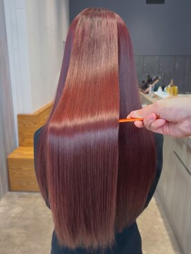 アイティーバイアルバム 八王子店(IT by ALBUM) 美髪チェリーブラウンロング顔周りレイヤー_ba542042