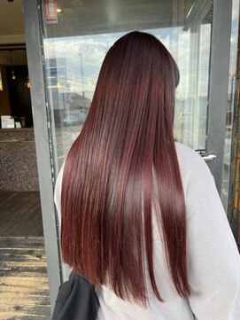 ヘアーデザイン ディードット(Hair design D.) ワインレッド/ボルドーカラー/スーパーロング
