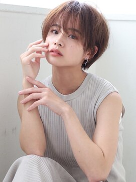 フレームプラス 天王寺あべの店(FRAME+) ショートショートボブ前髪あり横髪サイドバングシースルーバング