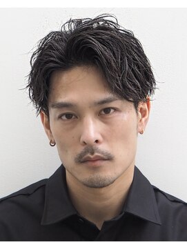 ゼンコー アオヤマ(ZENKO Aoyama) ツイストスパイラルシャドウパーマ黒髪かき上げメンズパーマ