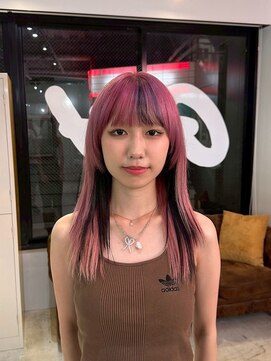 ゲーム 下北沢(GAME) ダブルカラー/大人レイヤー/ミルクティーベージュ/ウルフ/下北沢