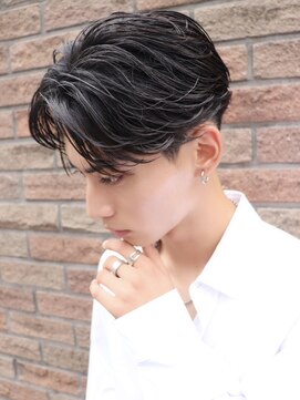 エイド 本店(aid) メンズ毛流れパーマ韓国風センターパートカルマヘア