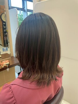 髪質改善/顔周りレイヤーカット/グレージュ[千葉/千葉駅]