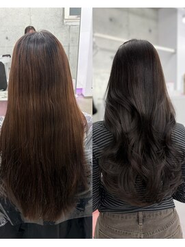 エヌアイ オモテサンドウ(ni omotesando) グレージュ/レイヤーカット/韓国くびれ巻き　上野