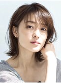 40代50代60代/脱白髪染め白髪ぼかしハイライト/外ハネ