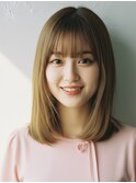 セミロング20代30代ストレートレイヤー前髪なし前髪あり越谷