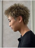 スパイキーショート/アップバング/ツーブロック/メンズ/眉毛