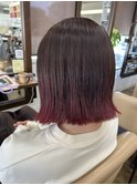 メテオ髪質改善カラー　グラデーション　アディクシーピンク