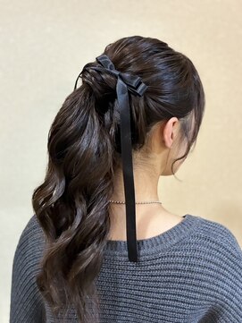 きものレンタルたまちゃん ポニーテール 結婚式ヘア ヘアセット 京都 祇園四条 東山