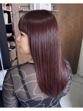 零秒女髪 千里丘店 上品な艶髪を叶える美髪ロングストレートカラー髪質改善艶感
