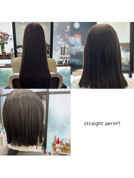 クアフェリーチェ(qua felice)の写真/ダメージ軽減!施術はトリートメント併用◎薬剤は髪質に合わせて変更!艶と潤いが続くストレートへ♪