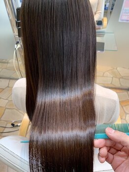 リッシュ 東松戸店(RISHE)の写真/今話題の髪質改善でワンランク上のヘアに！ダメージ補修だけでなく扱いやすくうねり癖の無いツヤ髪に…！！