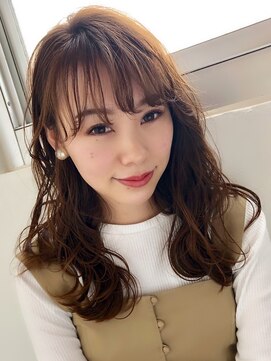 グロウム バイ アフェクト(glowm by AFFECT) 大人かわいい 小顔バング セミロング