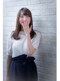ブルージュカラー厚めバング似合わせカットヴェールウェーブ