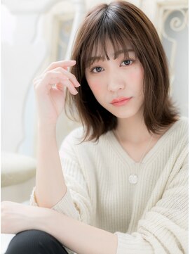 モッズ ヘア 福岡姪浜店(mod's hair) *mod's姪浜*…シースルー前髪抜け感外ハネ切りっぱなしロブd