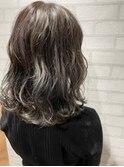 艶髪☆ ショコラアッシュグレージュ☆大人可愛いゆる巻きロング
