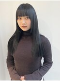 村上/サイドバング切りっぱなし顔まわり前髪カット大人かわいい