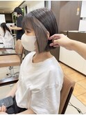 大人可愛い20代30代40代小顔 インナーカラーホワイトベージュ