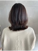 伸ばしかけにも!ミディアムレイヤースタイル