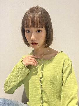 ラミエバイメルト 下北沢(lamie by melt) 丸みボブブラウンベージュグレーベージュ透明感カラーフルバング