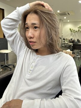 ヘアメイク エイト キリシマ(hair make No.8 kirishima) ハイライトカラー　メンズハイライト　馴染ませハイライト