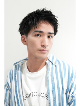 モリゲン フェローシップ レグ(MORIGEN fellowship REGU) メンズカットニュアンスパーマダークアッシュベリーショート1006