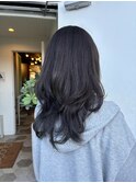ロングレイヤー×グレージュ