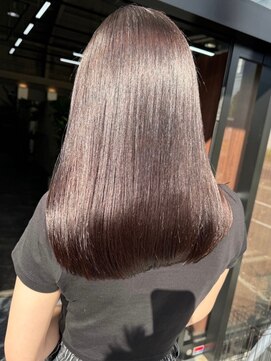 オズ 安積店(OZ) 安積ワンホンヘア顔周りレイヤーカットハイライトグレージュ30代