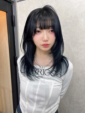 エイム(AiM) レイヤーカット/ハイレイヤー/ブルーブラック/透明感カラー