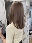 渋谷ミルクティーベージュハイトーンカラーヘーゼルベージュ30代