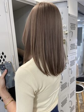 サンクマーケット 渋谷(cinq MARKET) 渋谷ミルクティーベージュハイトーンカラーヘーゼルベージュボブ