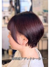 アディクシーカラーレッドブラウンスタイル【浅草/髪質改善/ハイライト/白髪ぼかし/ショート/ヘッドスパ】