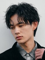 レタッチバイフィフス(RETOUCH by fifth) 原宿センターパートウルフメンズ緩めシャドウパーマルーズパーマ