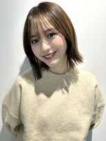 トリッカ シブヤ(TRICCA SHIBUYA) くびれボブ結べるボブ切りっぱなしブラウンベージュ髪質改善渋谷