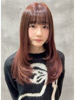 マーブル 町田(marble)&nbsp;チェリーピンク×顔周りレイヤー/レイヤーカット/ブリーチなし