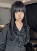 重めレイヤー ロングレイヤー ブルーブラックi