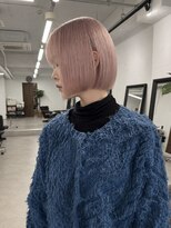 ダーツサンジョウ(DARTS sanjyo)&nbsp;京都ケアブリーチ×ピンクベージュボブ