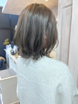 キャアリー(Caary) 福山人気ラベンダーグレージュブリーチなし透明感カラー20代30代