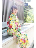 夏花火大会 遊覧船 夏祭り 浴衣着付けや浴衣アレンジは可愛く☆