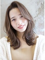 アフロート ルヴア(AFLOAT RUVUA)&nbsp;AFLOAT RUVUA京佳『色っぽかきあげバングとヌーディーベージュ』