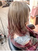 ミルクティーからピンクグラデーション