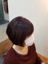 シェルビー 新宿(SHELBe)&nbsp;斜め前髪×大人ショート[新宿/髪質改善/白髪ぼかし/ヘッドスパ]