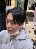 メンズストレート ナチュラルセンターパート