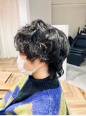 波巻きマッシュパーマウルフ