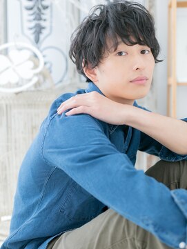 カバーヘア 上尾西口店(COVER HAIR) くせ毛風ランダムパーマ◎黒髪韓国マッシュm2上尾20代30代40代