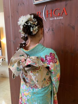 リーガ 荒井店(RIHGA) 【成人式】玉ねぎポンポンアレンジ♪