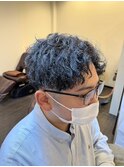マッシュ×くせ毛