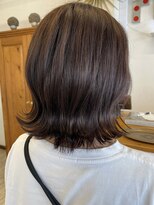 フラバー(flover)&nbsp;暗めピンクブラウン×外はねボブ　20代30代40代【miyabi】