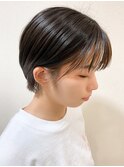 【こだわり顔まわり】ショートボブ×前髪あり×インナーカラー